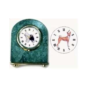  Basenji Marble Arch Clock, 2.5 Inches Tall