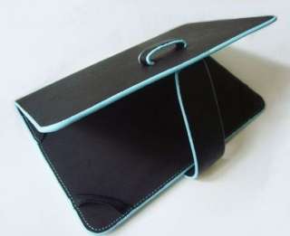   Blue edge black leather case for MID Tablet PC EPad VIA WM 8650  