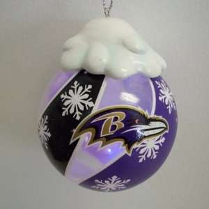Baltimore Ravens NFL Light Up Glass Ball Ornament  Sports 