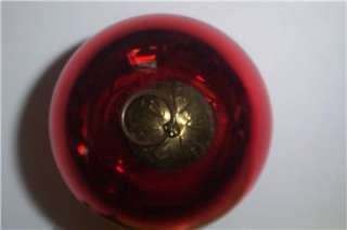   Antique kugel Xmas bulb ornament Red 2 orb made in France NICE  