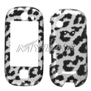   Black Leopard 2D Silver Skin Phone Protector Cover 