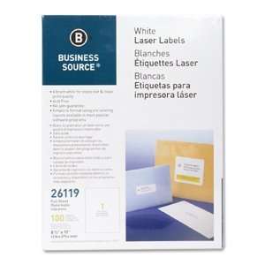  Business Source Full Sheet Laser Label