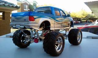   150 blue 4x4 Pickup MONSTER TRUCK Dub City Big Wheels diecast  
