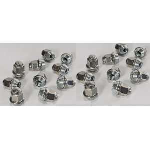 20 pack Stainless Steel Capped Acorn Bulge Style Lug Nuts For Trailer 
