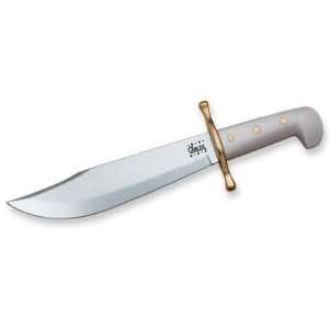   White Handles Brass Guard 9 1/2 Polished Blade