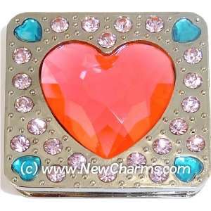    Pink Heart Square Foldable Purse Hanger Handbag Table Hook Jewelry