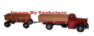 Smith Miller Mack L Model Single Axle Lumber Truck W/Pup Trailer HUGE 