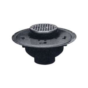 com Oatey 72012 PVC Adjustable Commercial Drain with 5 Inch SS Grate 
