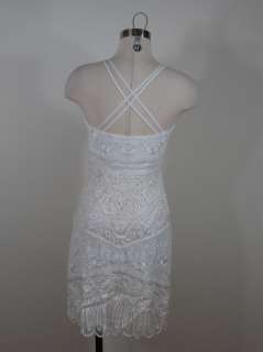 Sue Wong Evening Party White Lace Dress Sz 4 S Small NWT $368  