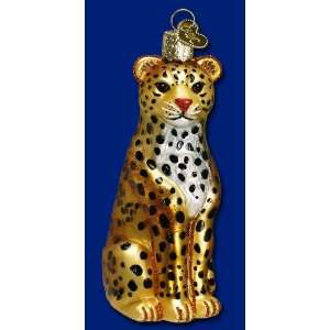  Old World Christmas leopard glass ornament 4 1/4