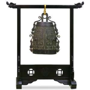  Bronze Temple Bell with Wooden Stand