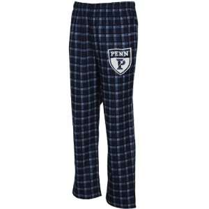   Pennsylvania Quakers Navy Blue Tailgate Flannel Pajama Pants (Medium