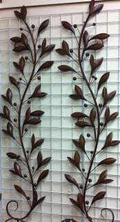 METAL OLIVE BRANCHES WITH VINES LEAVES & BERRIES  