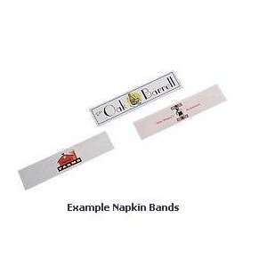  Custom Printed Napkin Bands (Paper Napkins) 4 1/4 x 1 1/2 