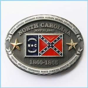  North Confederate Rebel Flag Belt Buckle FG 023 