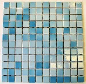 Mosaik Fliesen 2,5x2,5 cm Aquablau 30 x 30 cm  