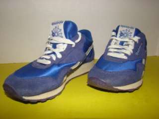   REEBOKS Womens Sneakers Sz 7 ORIGINAL Retro Blue/White Athletic Shoes