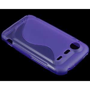  Clear Purple TPU Gel S Line Wave Case For HTC Droid 
