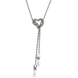 Inspirational Blessings Sterling Silver Heart of Tears Lariat Necklace