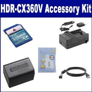  Sony HDR CX360V Camcorder Accessory Kit includes ZELCKSG 