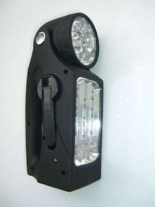 LED Kurbel Taschenlampe mit Warnfunktion blinkend Lampe  