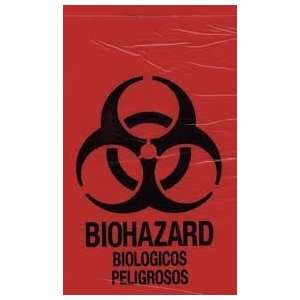 Biohazard Red 7 10 Gallon Bags 2/Pk