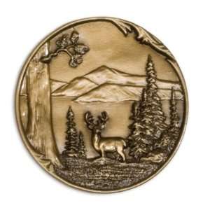  Deer in the Forest Urn Medallion