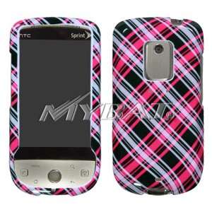  HTC Hero Plaid Cross Hot Pink Phone Protector Cover 