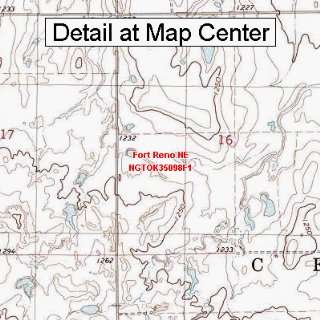  USGS Topographic Quadrangle Map   Fort Reno NE, Oklahoma 