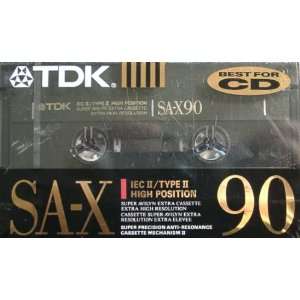  TDK SA X 90 Minute Blank Cassette Tape Electronics