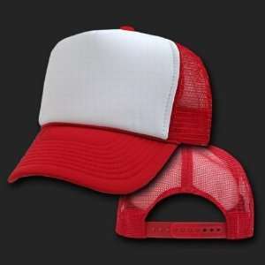  TWO TONE TRUCKER CAP RED CAPS HATS 