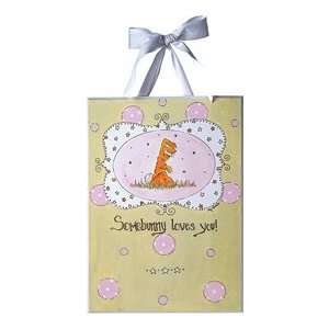 Bunny Love Pink Wall Plaque