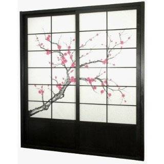 foot Tall Cherry Blossom Shoji Sliding Door Kit (Rosewood) (86H x 