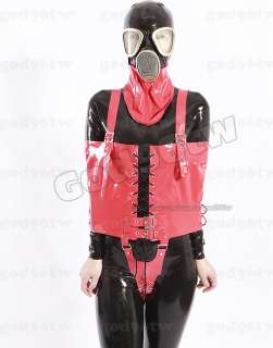 100% Latex Rubber Gummi Neck Corset Outfit 0.8mm Catsuit Wear Deluxe 