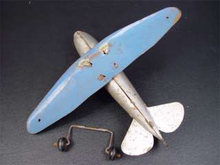 Vintage Marx Tin Toy P35 Military Prop Fighter Plane  