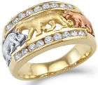 14k lion ring  