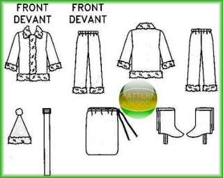   patterns & instructions to create Santas Jacket, Pants, Hat, Belt