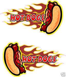 Hot Dogs Concession Hot Dog Fast Food Decal 13 each  