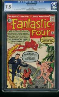 Fantastic Four #6 CGC 7.5 White Pages 2nd Doctor Doom  