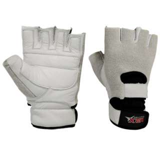 WEIGHT LIFTING GLOVES DOUBLE VELCRO ELASTICATED STRAPS  