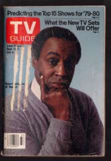 TV Guide Magazine September 15 1979 Benson Robert Guillaume  