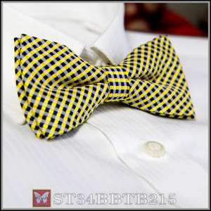 BRAND NEW* YELLOW&BLUE SMALL CHECKED BOYS BOW TIE B215  