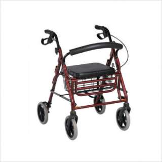 Prodigy Medical Dual Transport Chair / Rollator in Red  