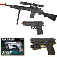 UKArms P14 M14 Style Airsoft Sniper Rifle w/Scope & Bipod + 216AF 