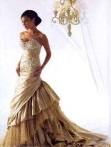 Champagne Mermaid Wedding Dress/bridesmaid Gown CUSTOM  