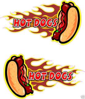 Hot Dogs Concession Hot Dog Fast Food Decal 13 each  
