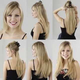 One Piece 5 Clips in Human Hair Extensions 28 70cm HOT  
