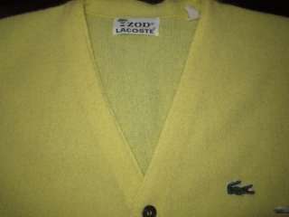 vintage IZOD Lacoste MINT Condition cardigan sweater 1980s Preppy sz 