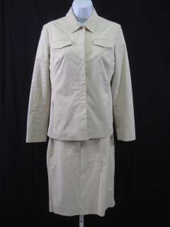KENNETH COLE Beige Blazer Jacket Skirt Suit Sz 6  