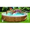 SPLASH WOODSTYLE Poolset Stahlwandbecken rund 360 x 90 cm + Filter 12V 